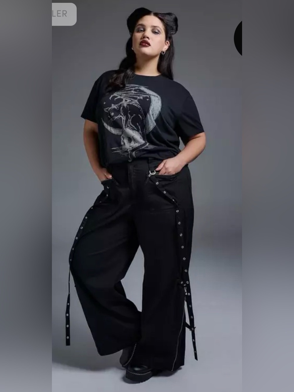 Torrid Nightfall Baggy Hardware Pant Size 18 Goth Streetwear Emo Alt Biker